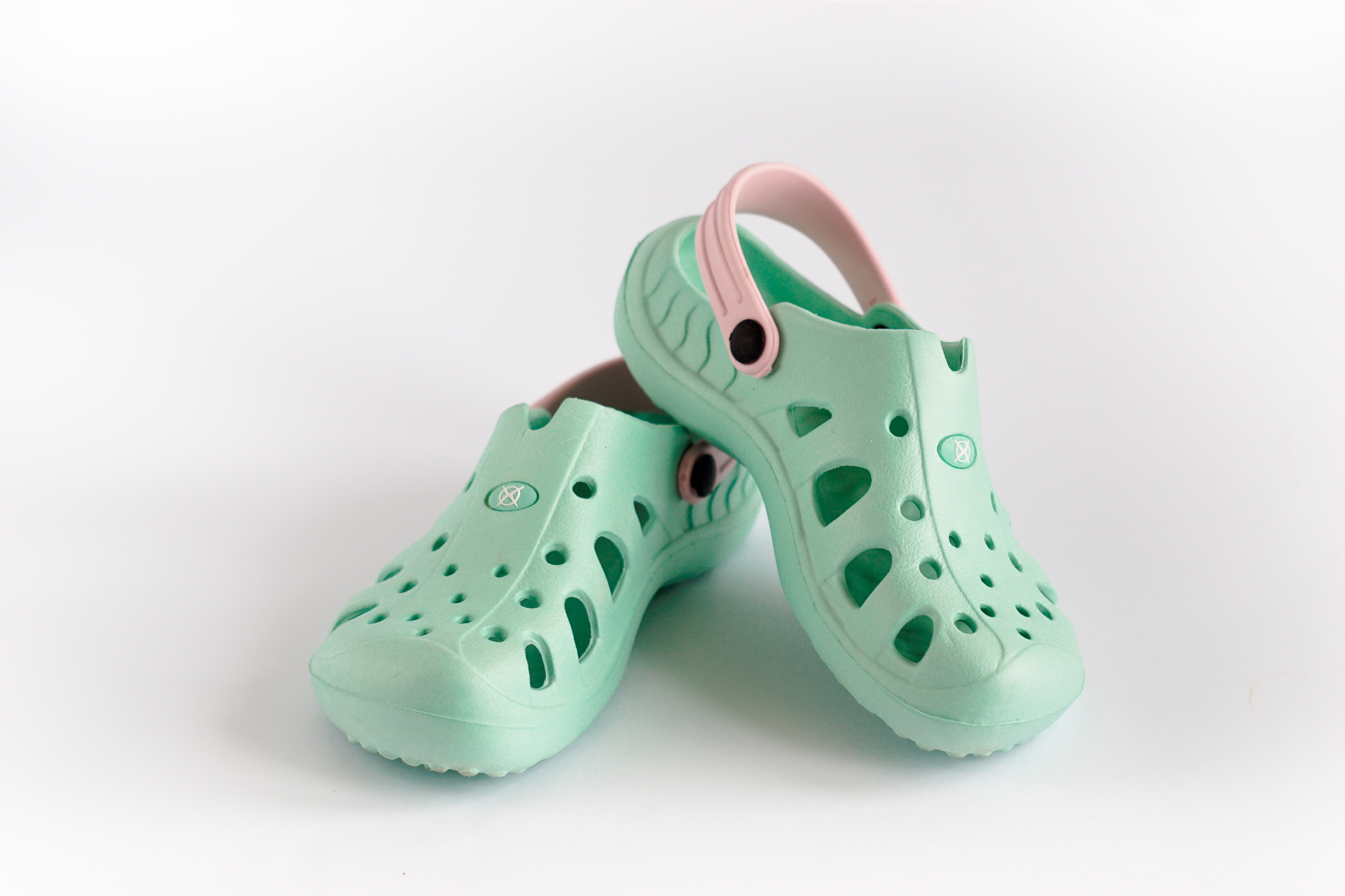 crocs lookalike shoes against a white background